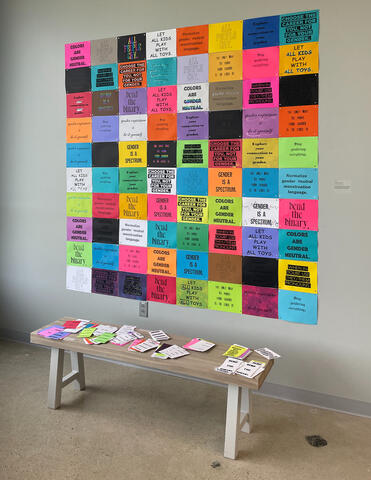 "Language of the Enlightened", Letterpress and screenprint installation, 2022.