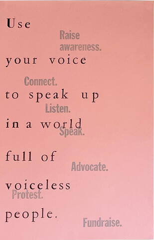 "Speak Up", Letterpress, 2022.